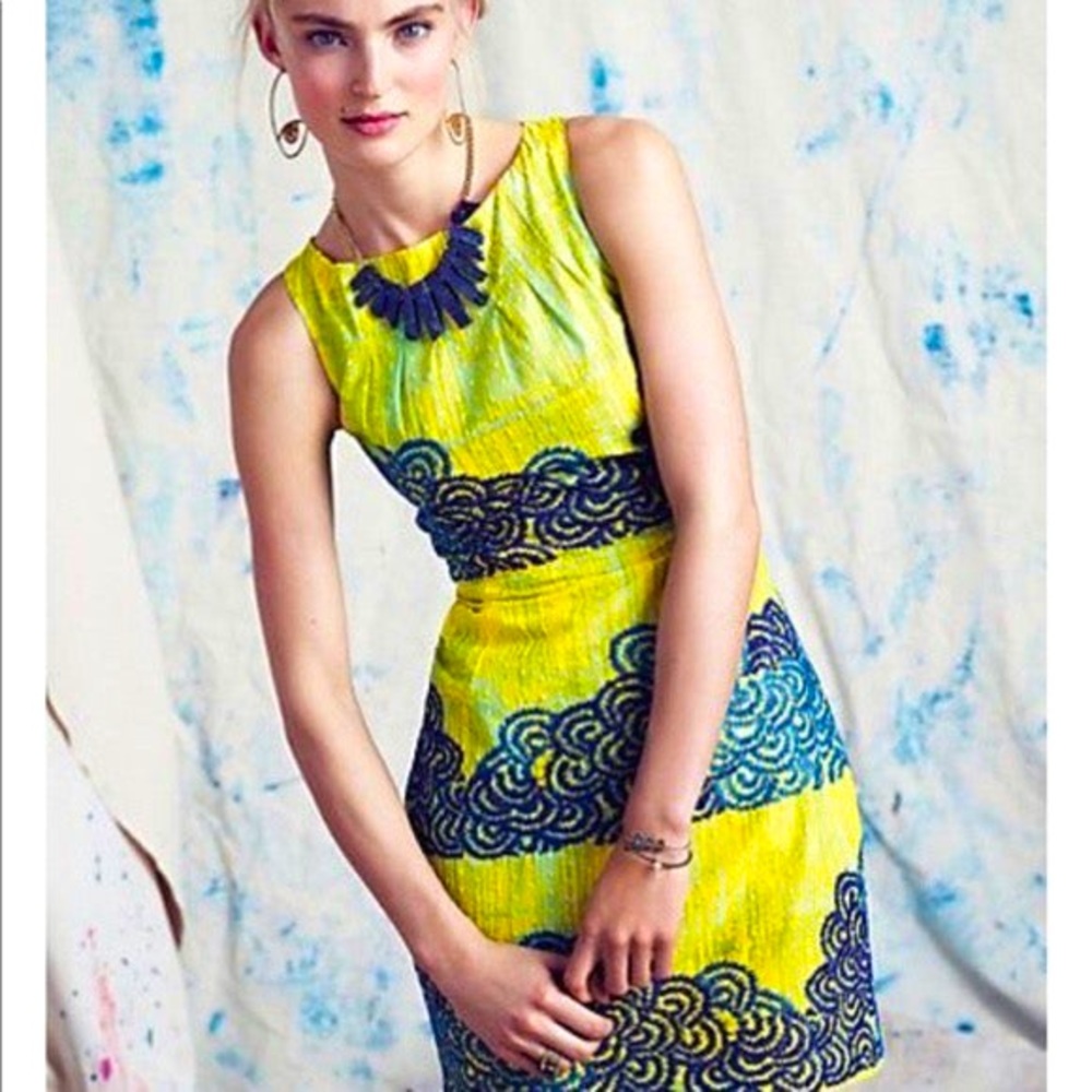 LOT Anthropologie Necklace & Sheath Dress set